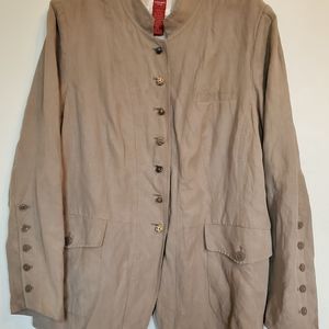 Lined silk blend blazer